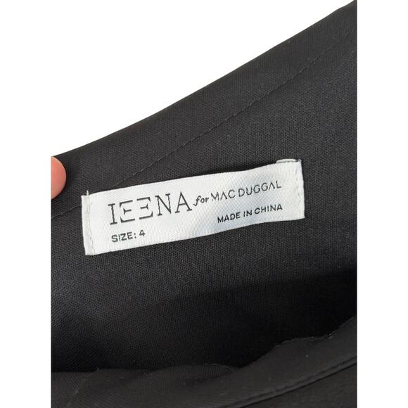Mac Duggal Dress Size 4 Womens Ieena One Shoulder Ruffle Black A-line Mini NEW - Picture 7 of 8